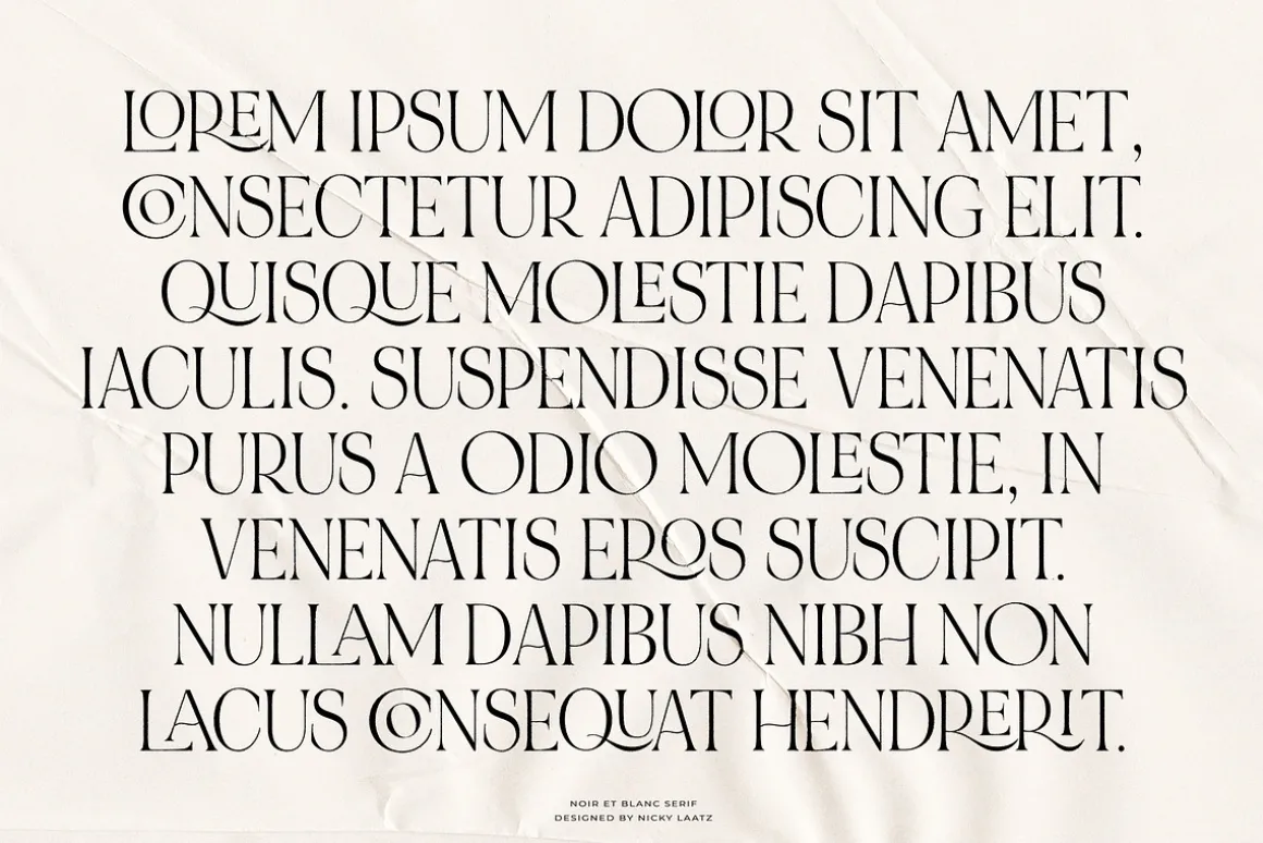 NOIR et BLANC Stylish Serif