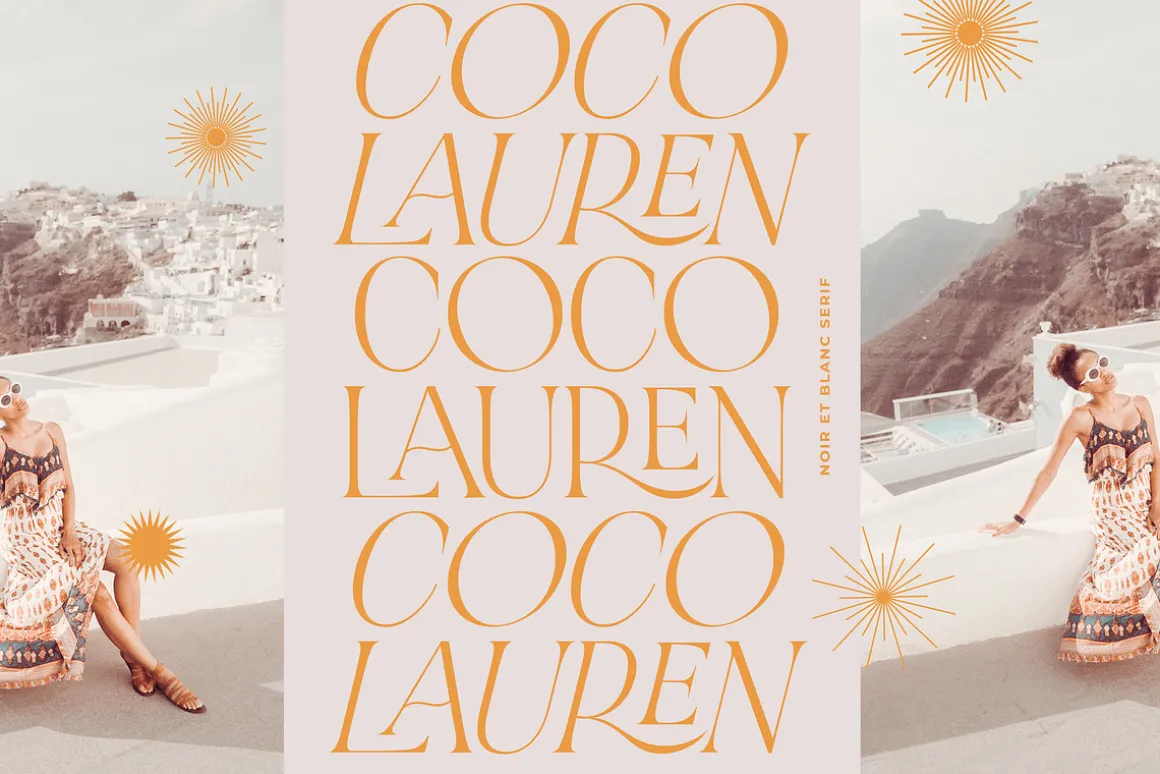 NOIR et BLANC Stylish Serif