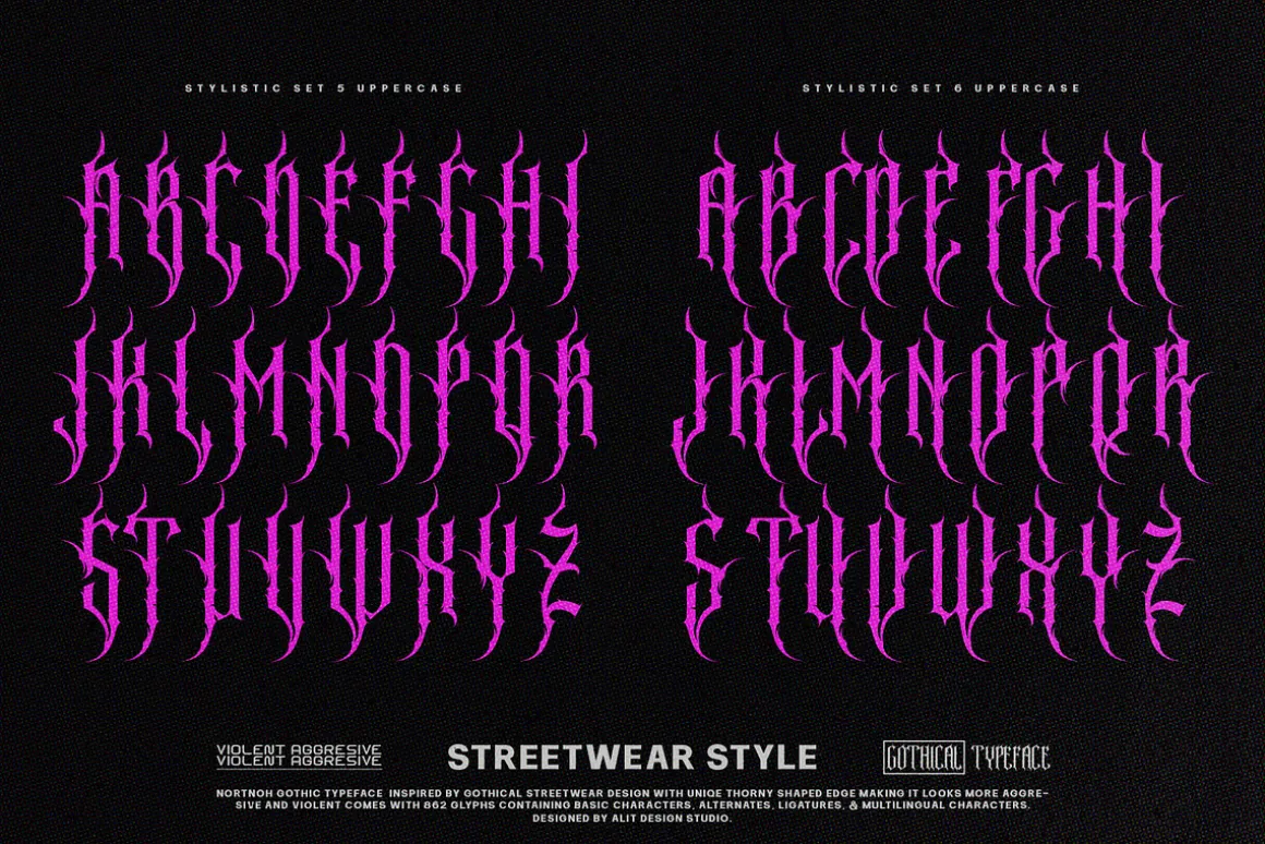 Nortnoh Metal Modern Typeface