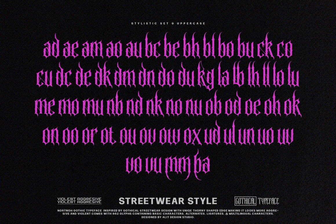 Nortnoh Metal Modern Typeface