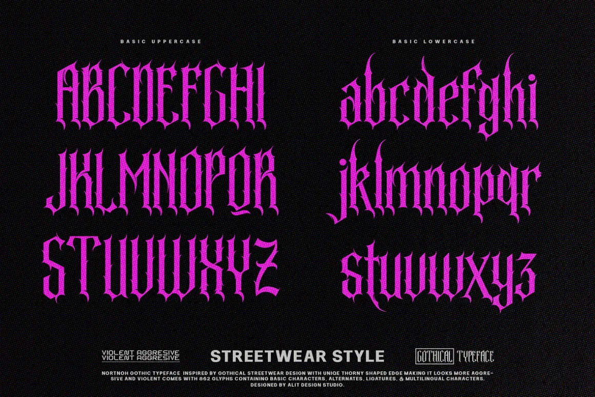 Nortnoh Metal Modern Typeface