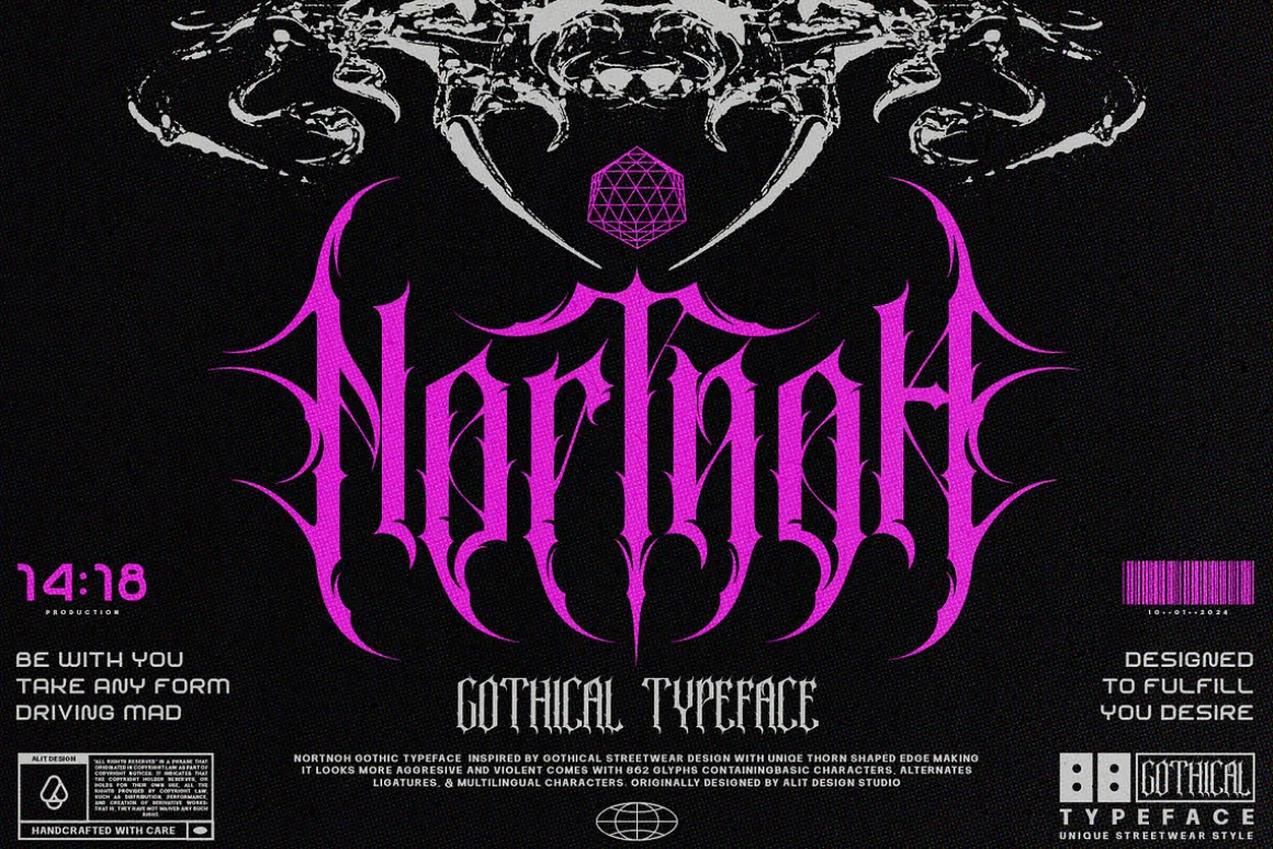 Nortnoh Metal Modern Typeface