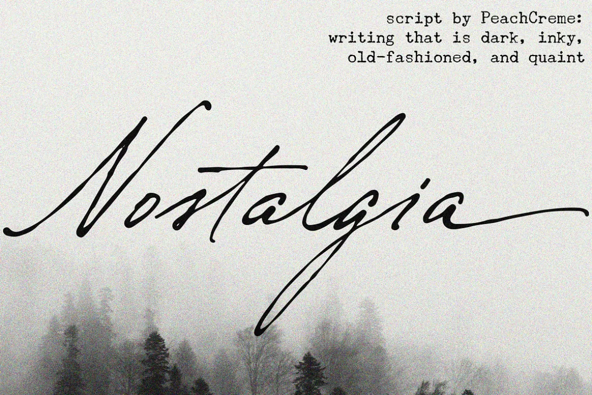 Nostalgia // Vintage Script Font