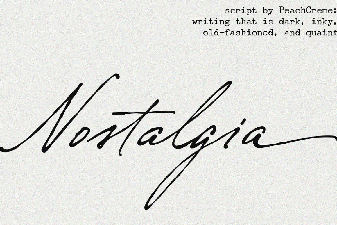 Nostalgia // Vintage Script Font