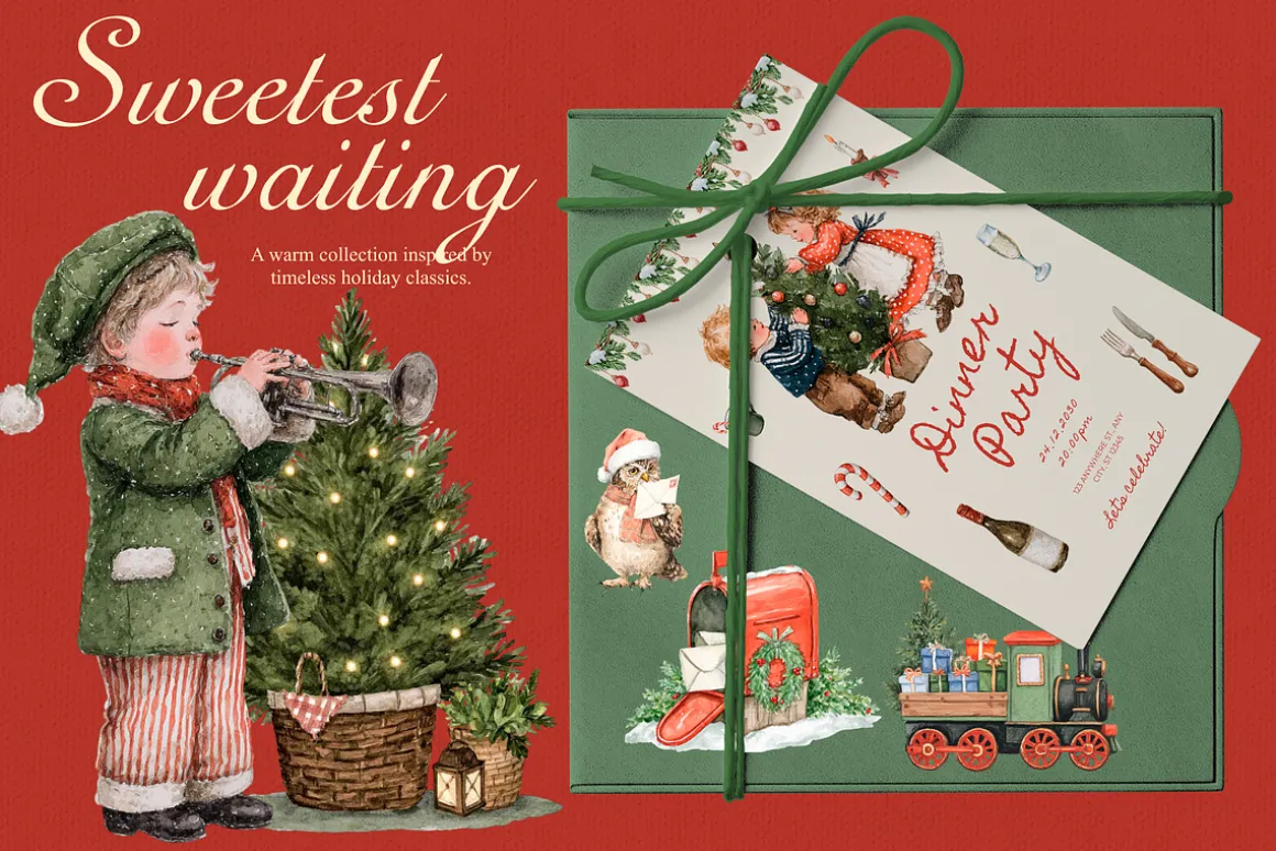 Nostalgic Christmas Illustrations