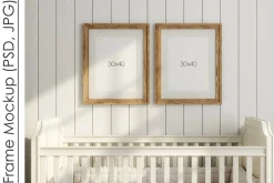 Nursery Frame Mockup PSD JPG