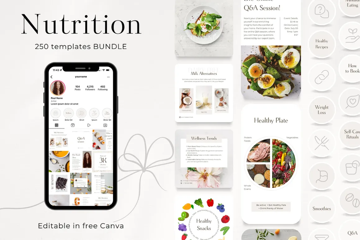 250 Nutrition Social Media BUDNLE