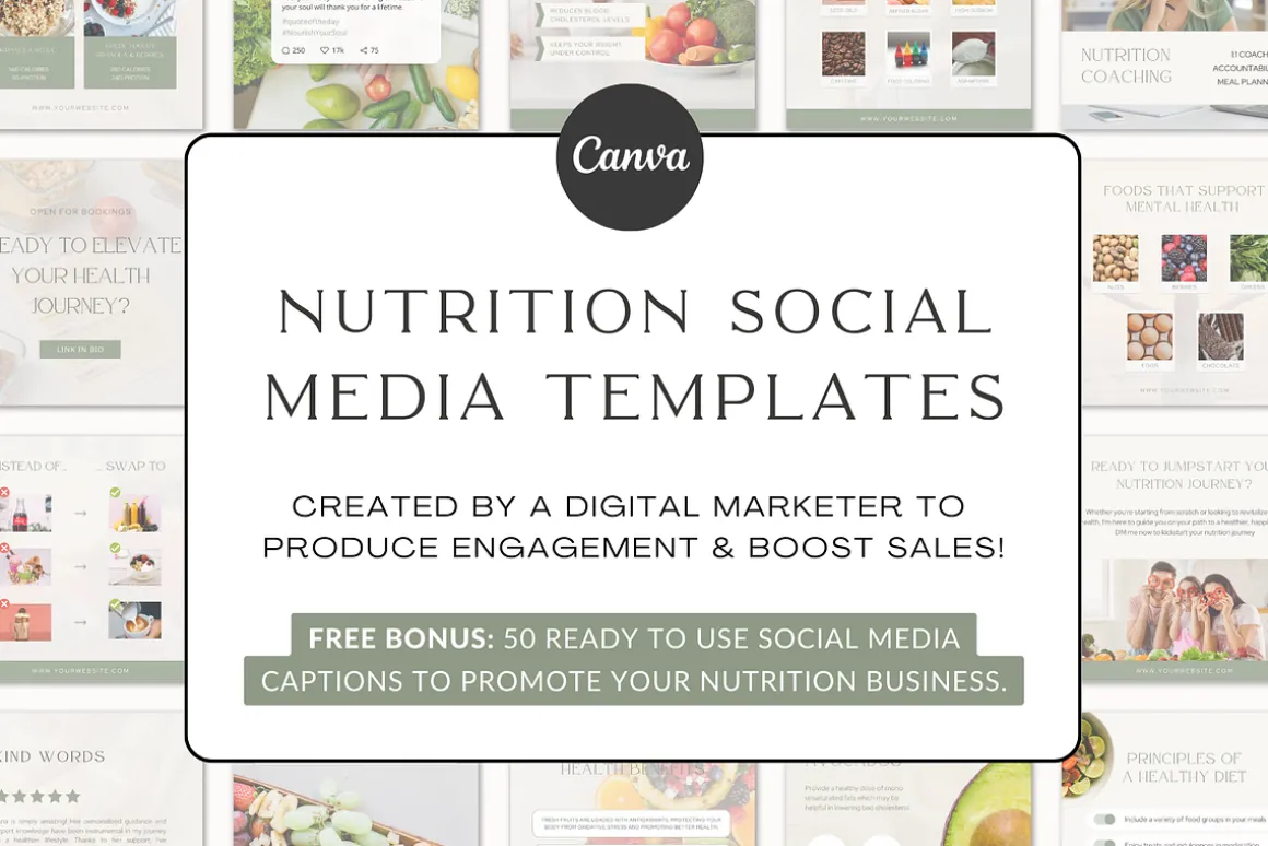 Nutrition Social Media Templates