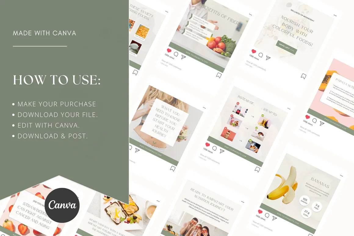 Nutrition Social Media Templates