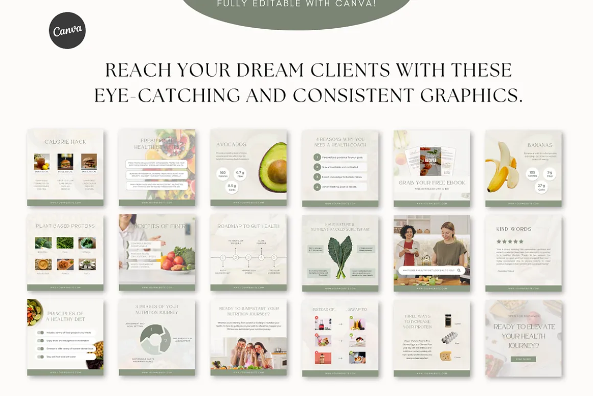 Nutrition Social Media Templates