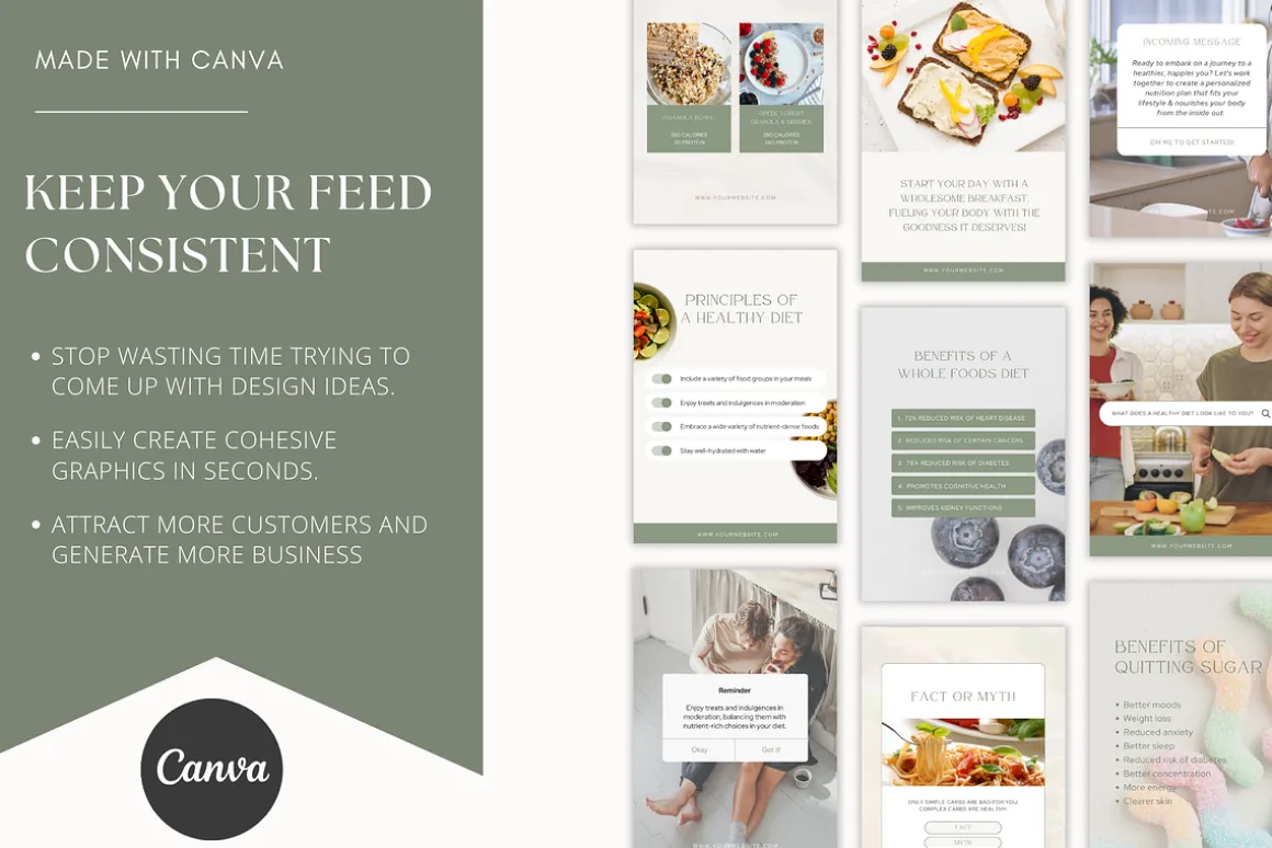 Nutrition Social Media Templates