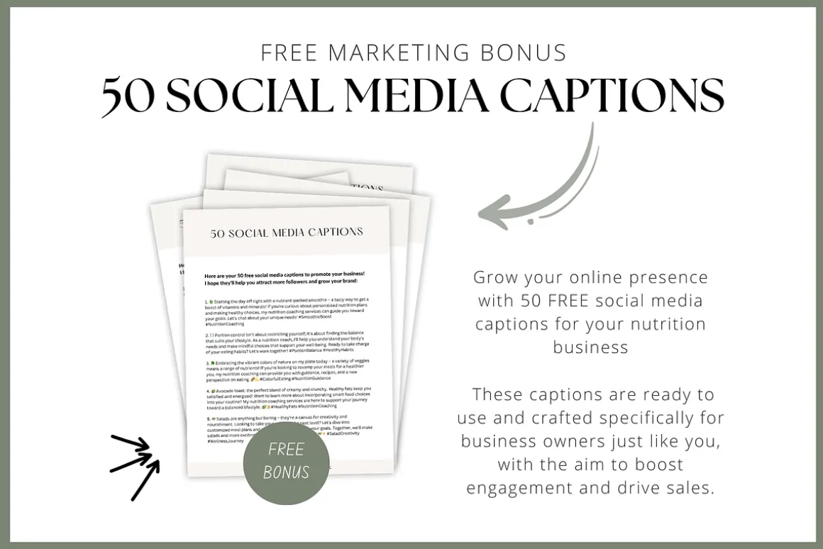 Nutrition Social Media Templates