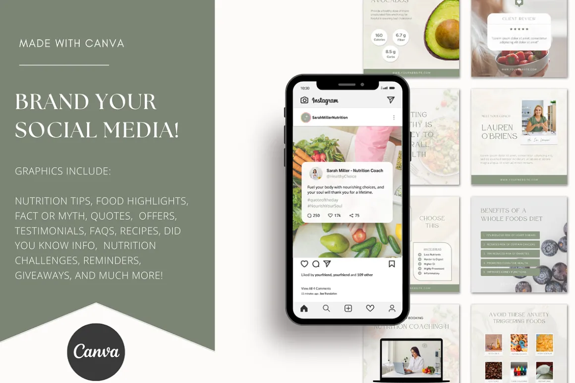 Nutrition Social Media Templates
