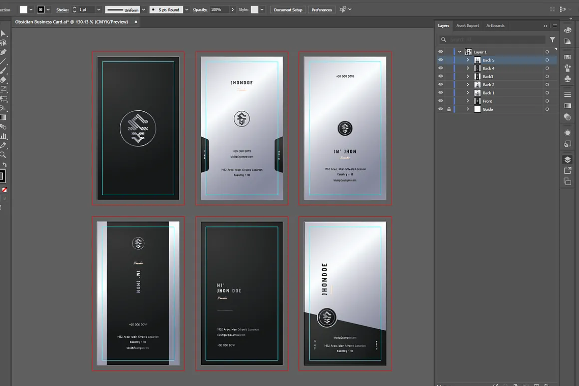 Obsidian - Stylish Business Cards