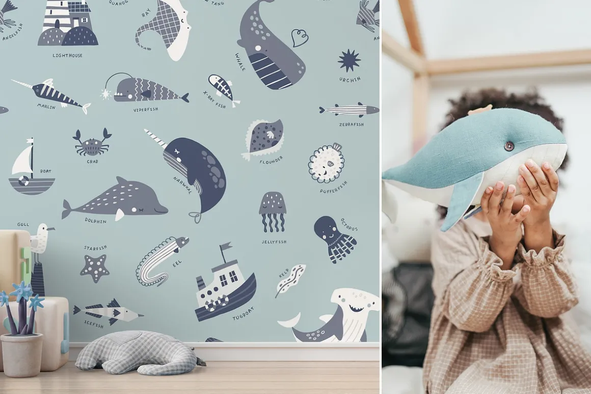 Ocean Life. Nautical Illustrations.