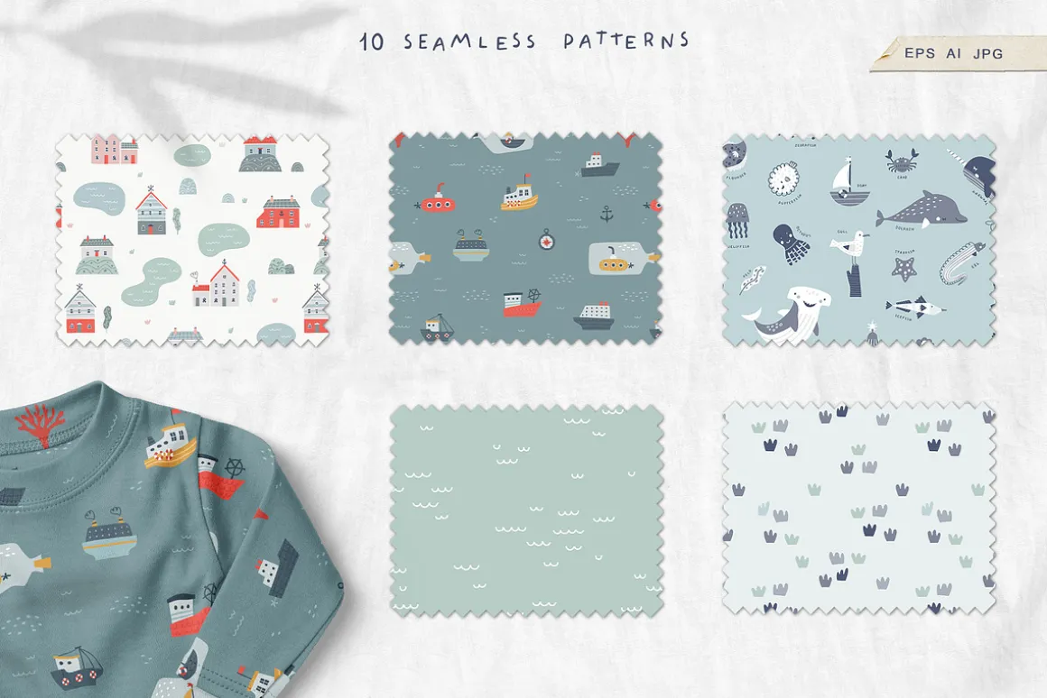Ocean Life. Nautical Illustrations.