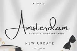 50% OFF ! Amsterdam 9 Elegant Font