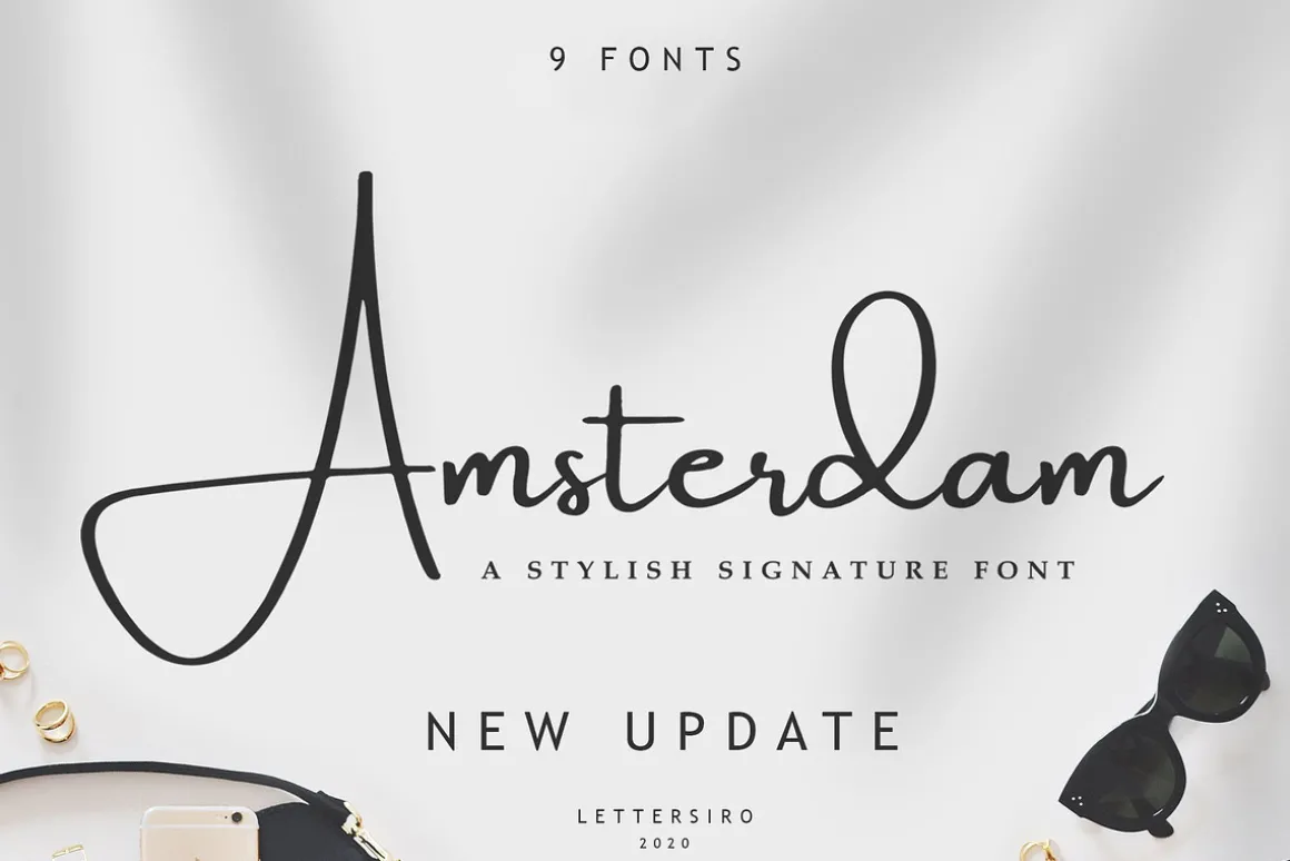 50% OFF ! Amsterdam 9 Elegant Font