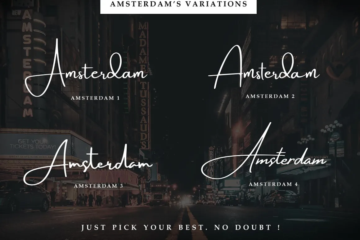 50% OFF ! Amsterdam 9 Elegant Font