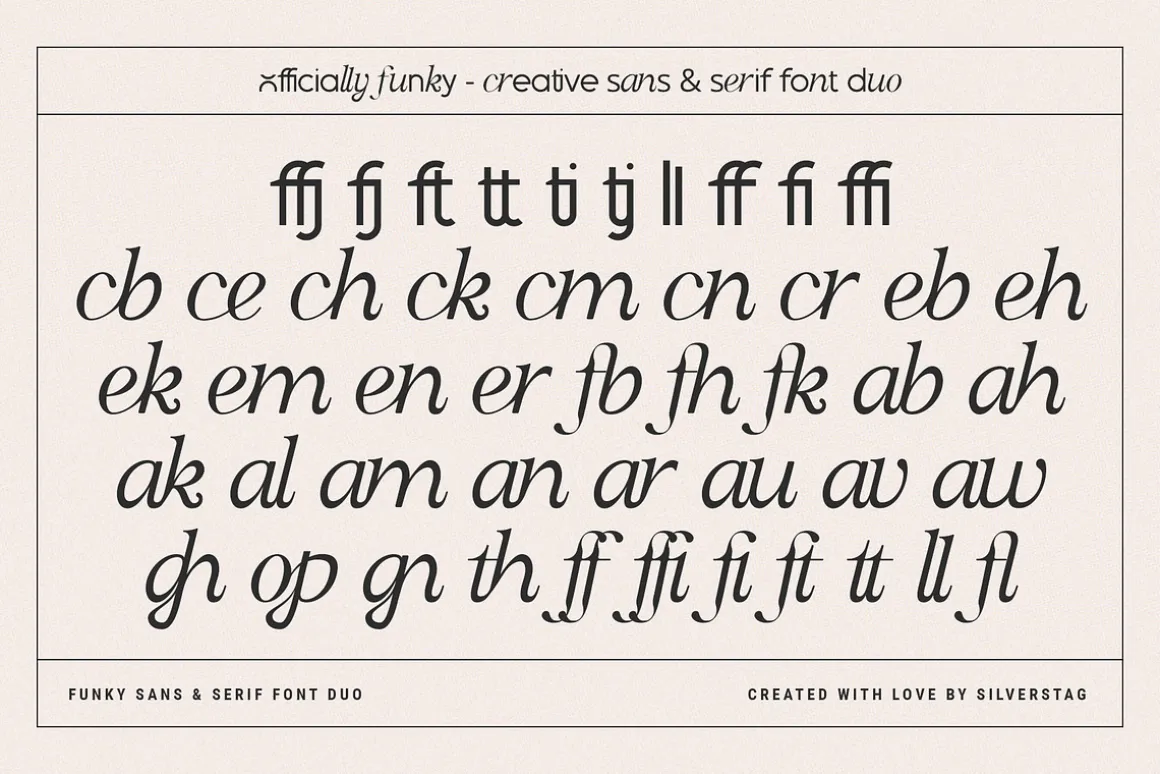 Officially Funky - Modern Font Duo