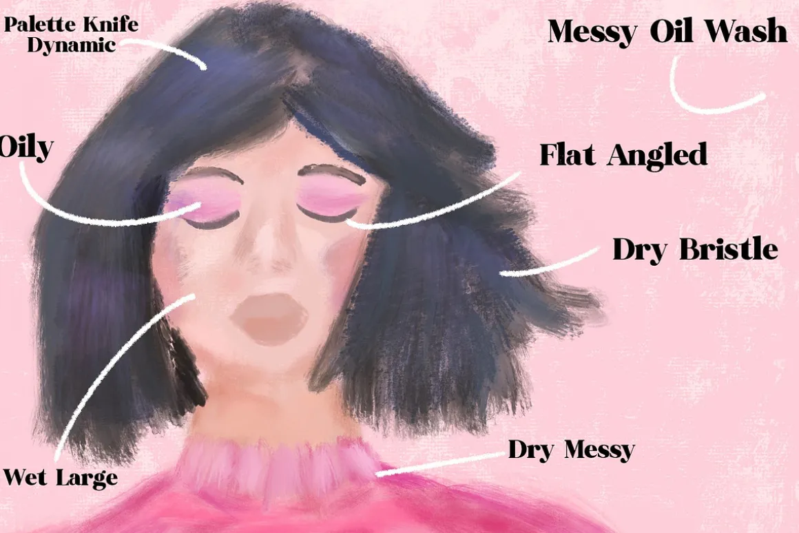 25 Oil Brushes for Procreate