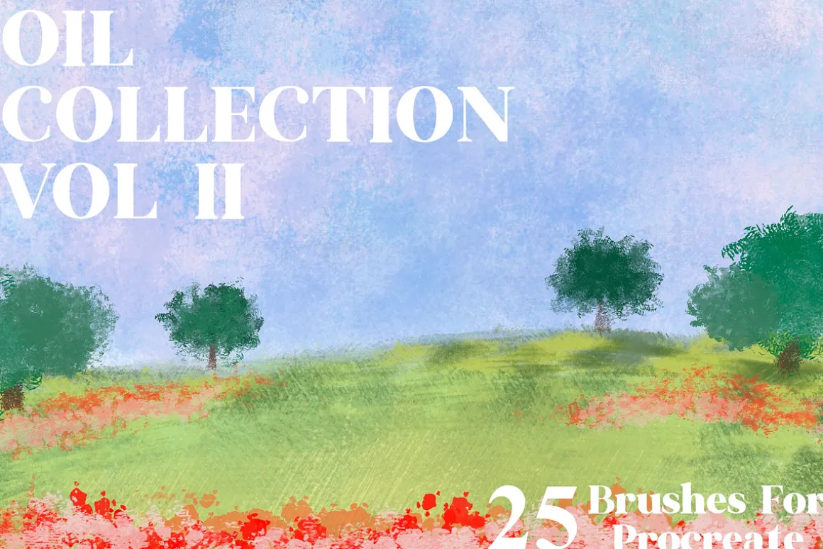 25 Oil Brushes for Procreate