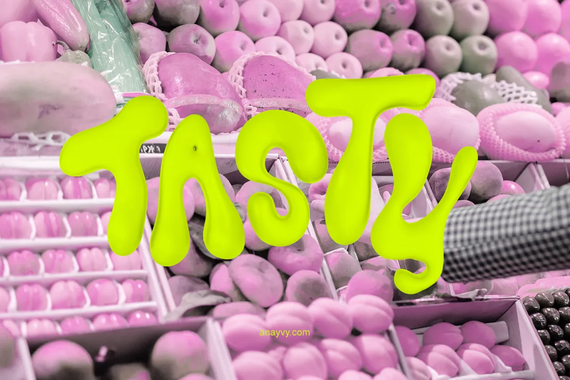 ok cool, metallic bubble font duo