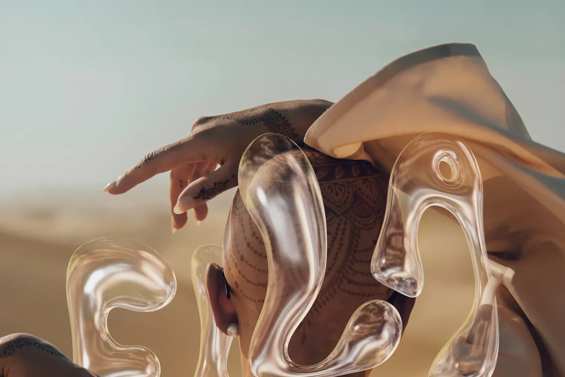 ok cool, metallic bubble font duo