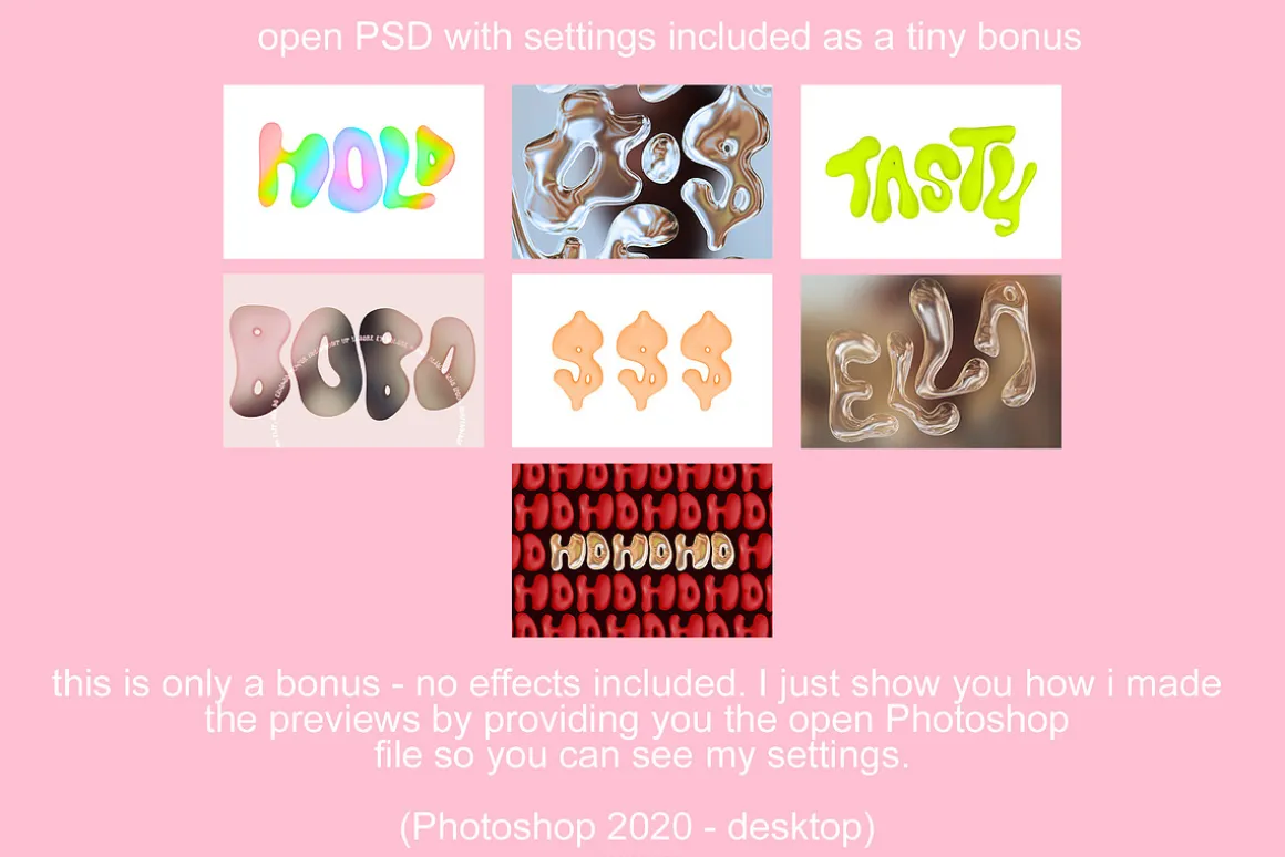 ok cool, metallic bubble font duo