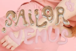 ok cool, metallic bubble font duo