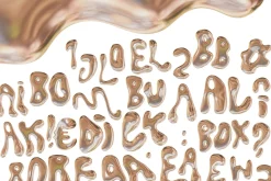 ok cool, metallic bubble font duo