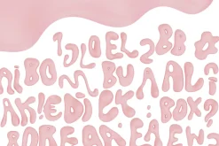 ok cool, metallic bubble font duo