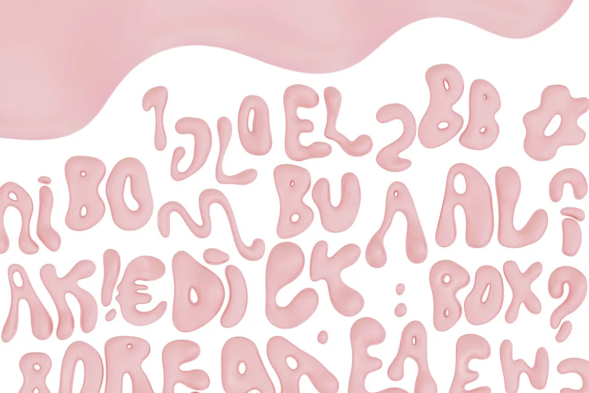 ok cool, metallic bubble font duo