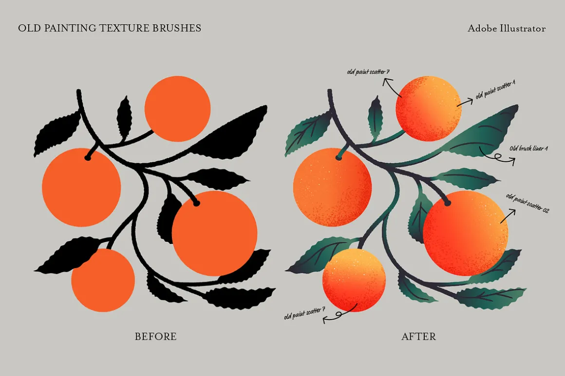 Old painting texture brushes for AI