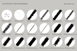 Old painting texture brushes for AI