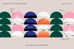 Old painting texture brushes for AI
