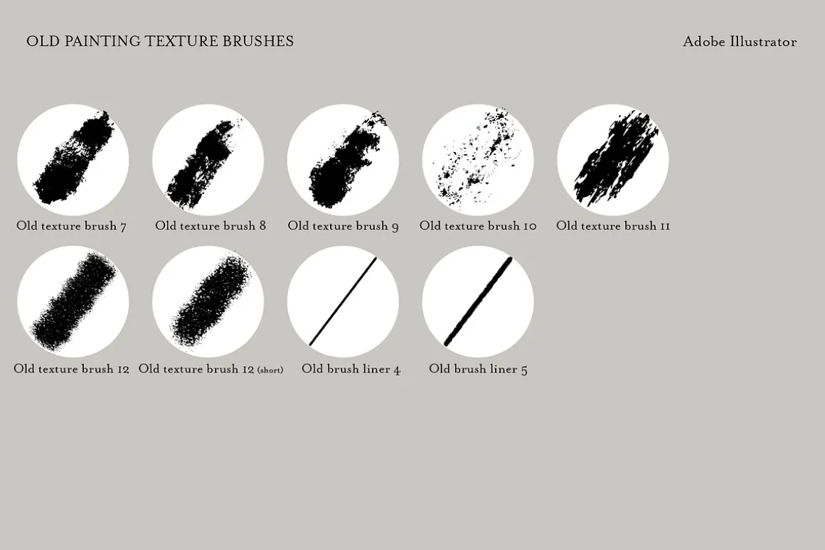 Old painting texture brushes for AI