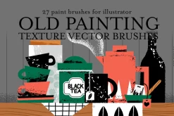 Old painting texture brushes for AI