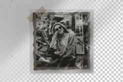 Old Photo Scrap PSD Template
