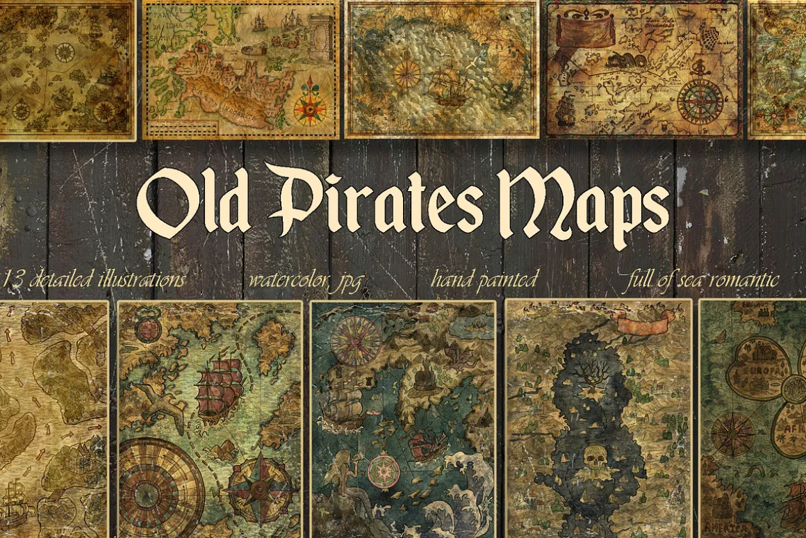 Old Pirate Maps Bundle