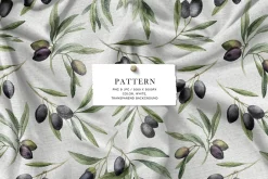Olives. Watercolor collection