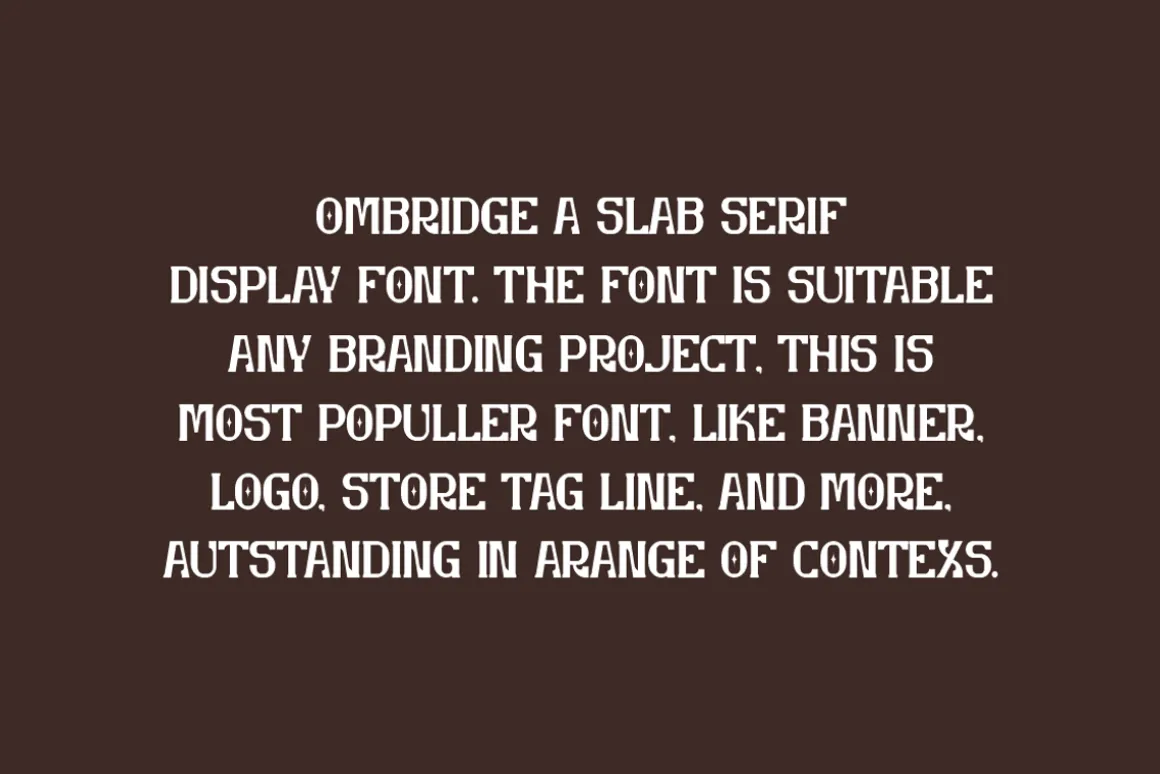 Ombridge - Slab Serif Font
