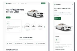 One-page Responsive Car Landing page
