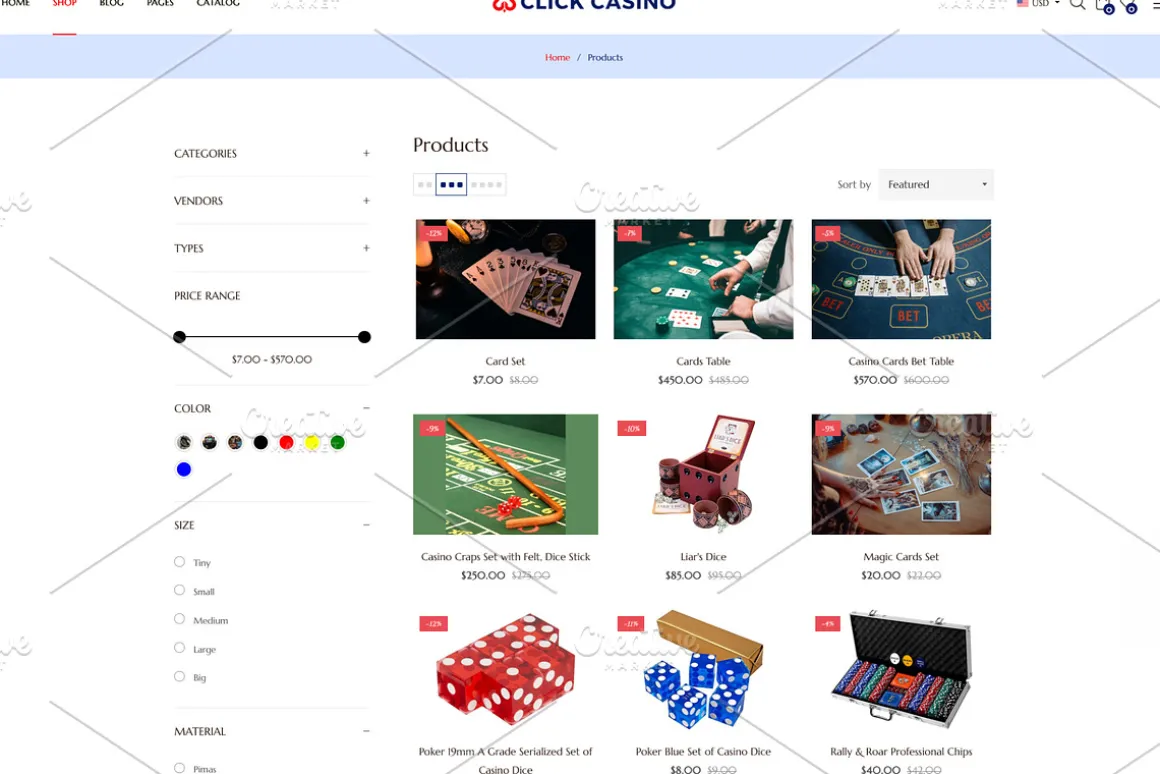 Online Casino Shopify Theme