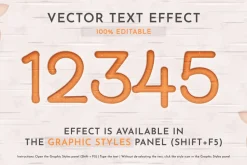 Orange Editable Text Effect