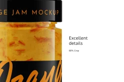 Orange Jam Jar Mockup