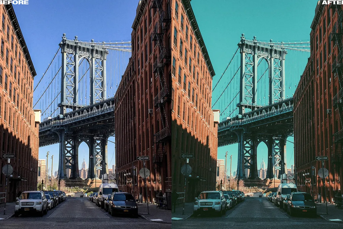 Orange & Teal LUT Presets Photoshop