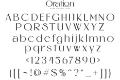 Oration - Beauty Product Typeface