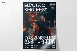 Orbiting Bassline Poster Template