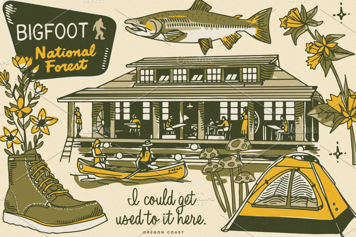 Oregon Campout: Patterns + Graphics